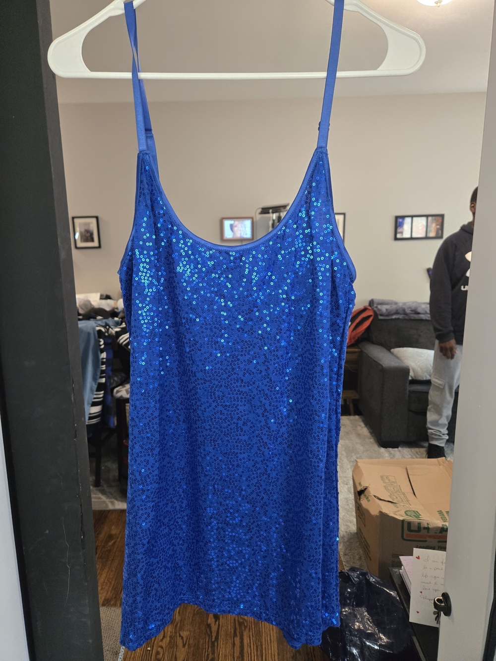 Dots Royal Blue Sequin Camisole